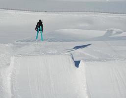 vista de salto de esquí foto