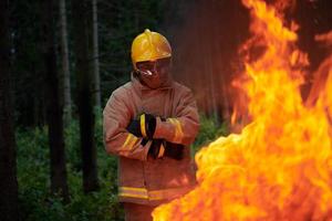 firefighter portrait view photo