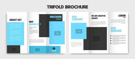 creative editable trifold brochure template design vector