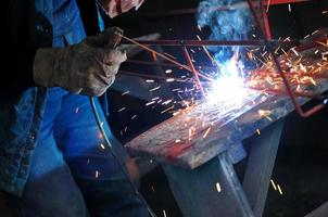 Welder working view photo