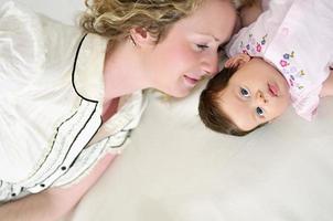 young mother and baby relaxing photo