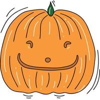Pumpkin with a face cartoon vector