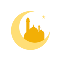 Mond und Moschee islamisches Symbol für Gestaltungselement png