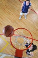 Playing basketball view photo