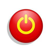 glossy power button vector