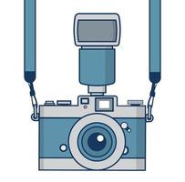 Retro camera hang design with flash vector