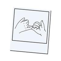 Promise hands with line with photo vector