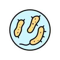 bacteria in simple icon design. Laboratory stuff illustration in line art design.