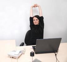 young woman with laptop photo