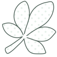 Line Art Leaf polka dot png