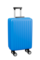 mala azul bagagem de viagem ilustração 3d conceito de viagem para publicidade de turismo png