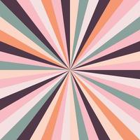 retro background with colorful radial rays vector