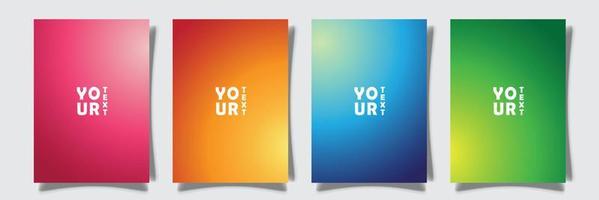 gradation multicolor cover modern style, soft color art, set collection template design vector