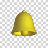 3d bell object design element vector graphic