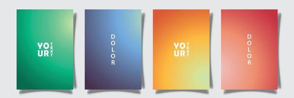 gradation multicolor cover modern style, soft color art, set collection template design vector