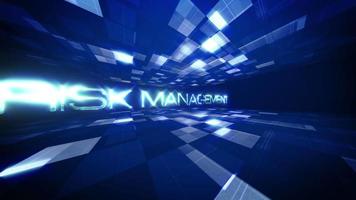 Risk Management Science technology futuristic cinematic title background video