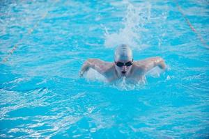 Swimmer in pool photo