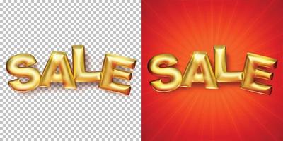 3D Sale balloon banner template design for web or social media. vector