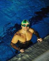 Swimmer in pool photo