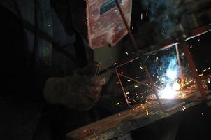 Welder working view photo