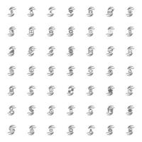 Support and gift signs. Minimalistic isolated vector image for web sites, apps, stores. Vector line icon set with various symbols between outstretched hands
