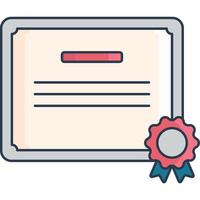 icono de vector de certificado