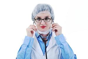 isolated adult woman nurse photo