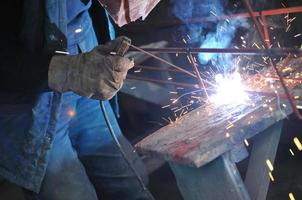 Welder working view photo