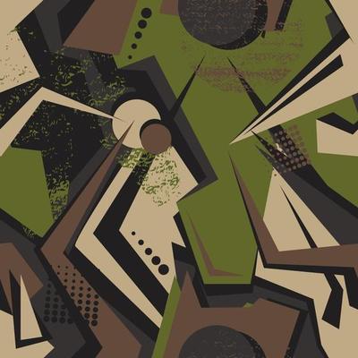 Abstract camouflage geometric pattern