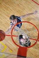 Playing basketball view photo