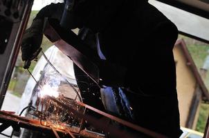 Welder working view photo