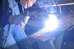 Welder working view photo