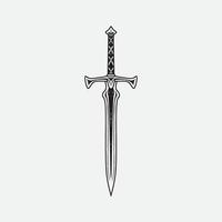 Sword drawing illustration. vector