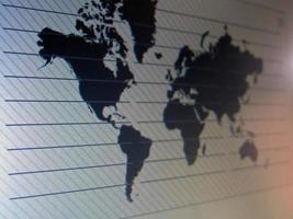 macro de mapa mundial en pantalla tft foto