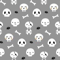 Skulls Halloween pattern vector