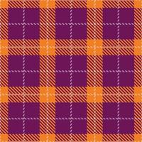 Purple modern tartan plaid Scottish seamless pattern. Fall plaid background.