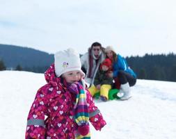 winter family portrait photo