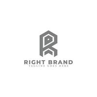 Abstract initial letter RB or BR logo in grey color isolated in white background applied for home service company logo also suitable for the brands or companies have initial name BR or RB. vector