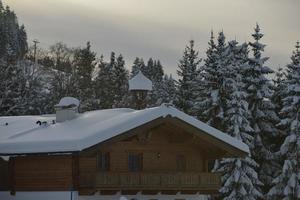 paisaje de montaña de invierno foto