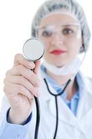 isolated adult woman nurse photo