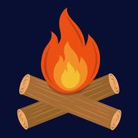 Bonfire vector illustration for graphic design and decorative element