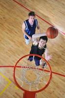 Playing basketball view photo