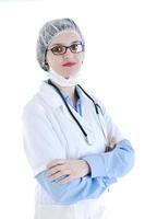 isolated adult woman nurse photo