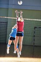 vista del juego de voleibol foto