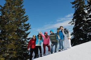 winter fun with young people group photo