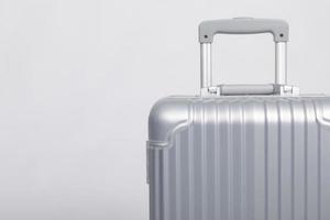 Travel Baggage isolated on white background with copy space, Travel concept background photo