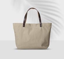 Canvas tote bag mockup template with copy space for your logo or graphic design photo