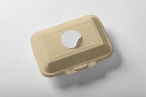 maqueta de caja de contenedor de comida para llevar con espacio de copia para su logotipo o diseño gráfico foto