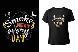 Smoke meat every day vector