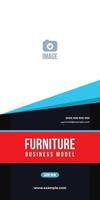 Furniture banner design. Abstract style vertical shape layout for property promotion vector